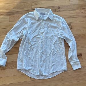 Van Heusen White Striped Casual Button-Down Shirt